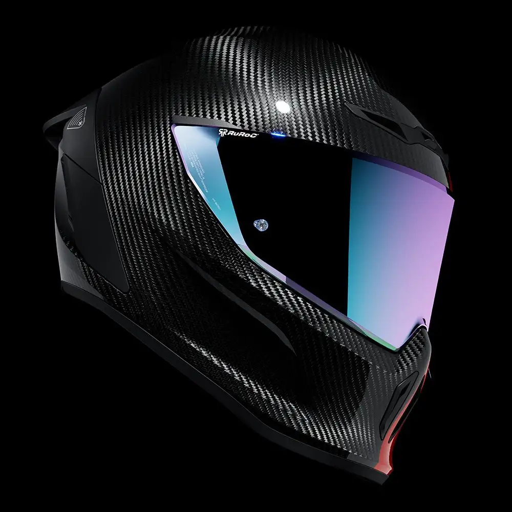EOX 2.0 Delta with purple iridescent visor