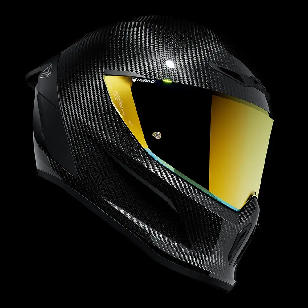 EOX 2.0 Liquid Carbon with gold visor