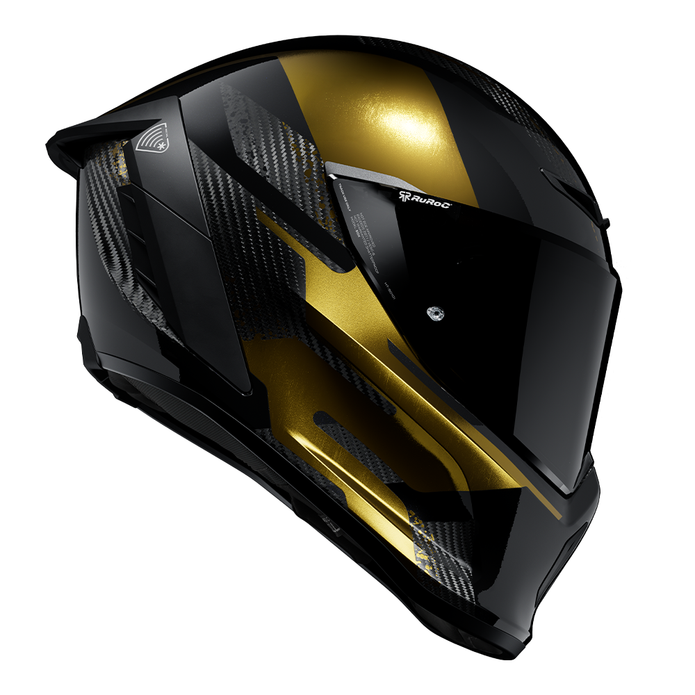 ルーロック eox フルフェイス ゴールドブラック　Lサイズ　RUROC EOX 2.0 Pulse Gold | Full Face Bluetooth Motorcycle Helmets | Ruroc
