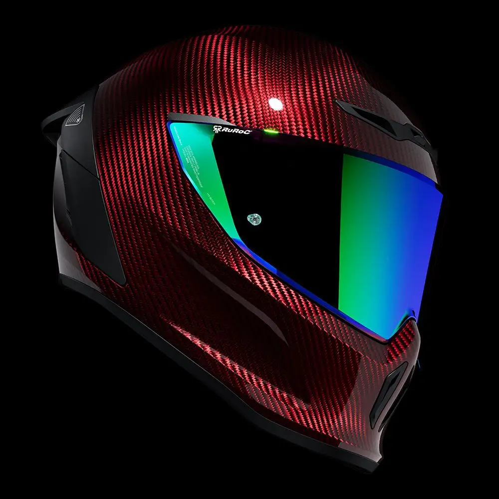 EOX 2.0 Ruby | Full Face Bluetooth Motorcycle Helmets | Ruroc (US)