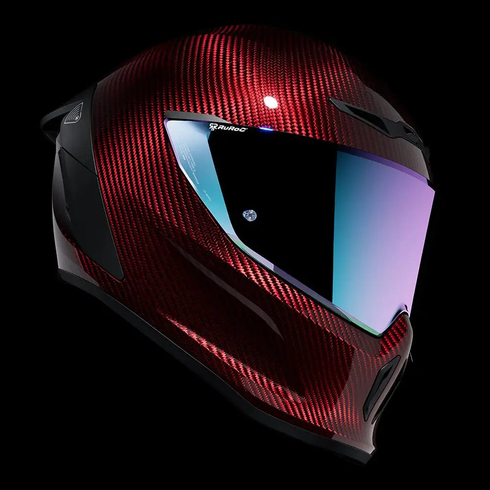 EOX 2.0 Ruby | Full Face Bluetooth Motorcycle Helmets | Ruroc (US)