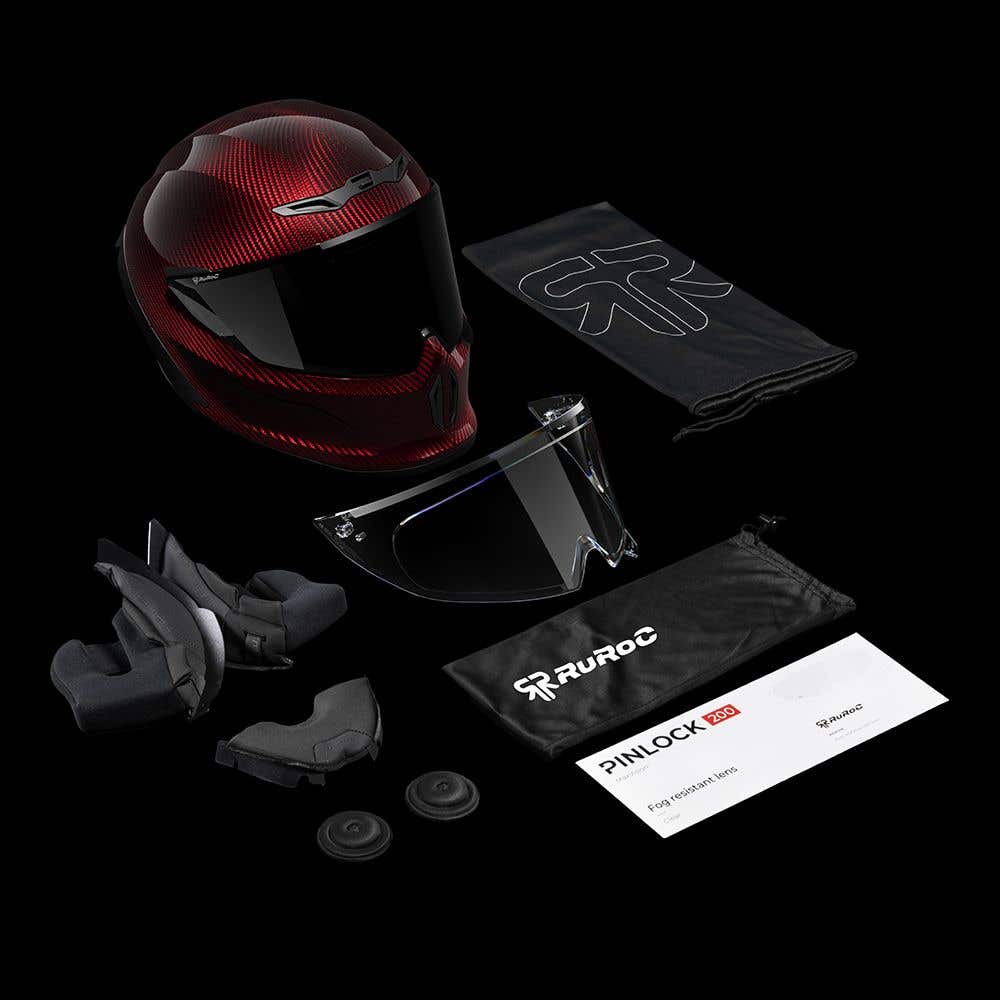 EOX 2.0 Ruby | Full Face Bluetooth Motorcycle Helmets | Ruroc (US)