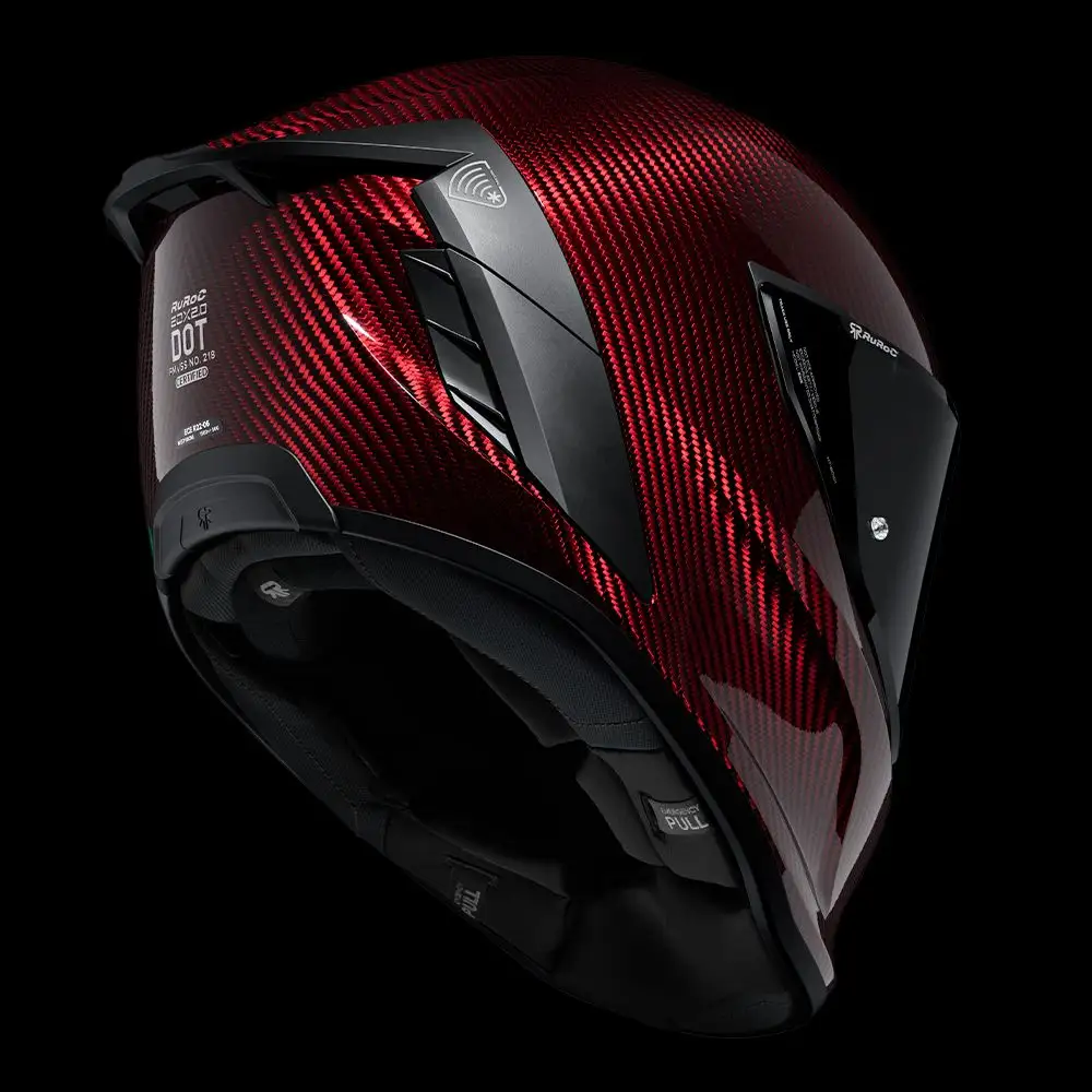 EOX 2.0 Ruby | Full Face Bluetooth Motorcycle Helmets | Ruroc (US)