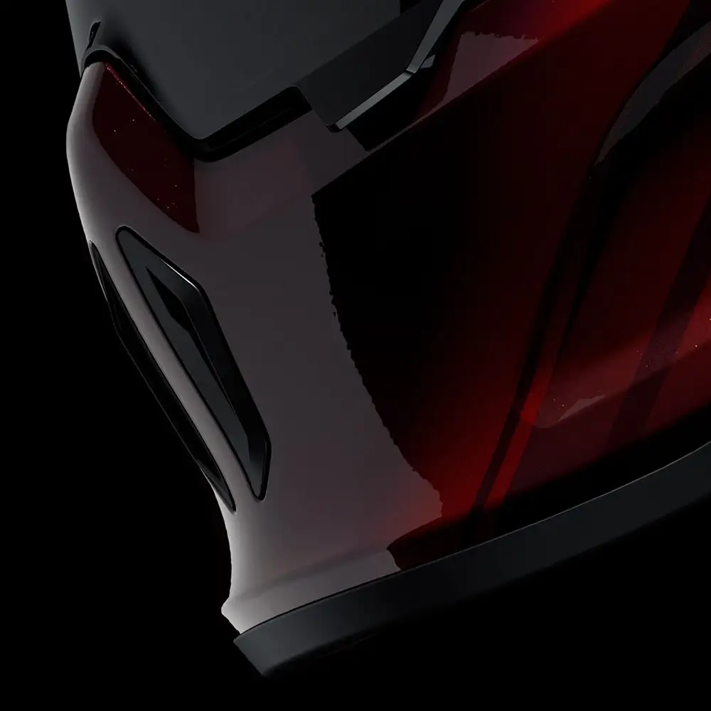 chin guard and visor mechanism on the Ruroc EOX 2.0 Valora