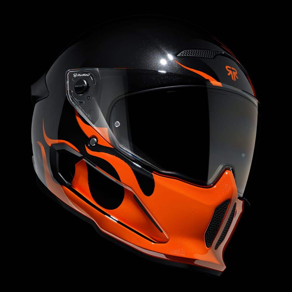 AT4.0 STREET Flames | Full Face Bluetooth Motorcycle Helmets