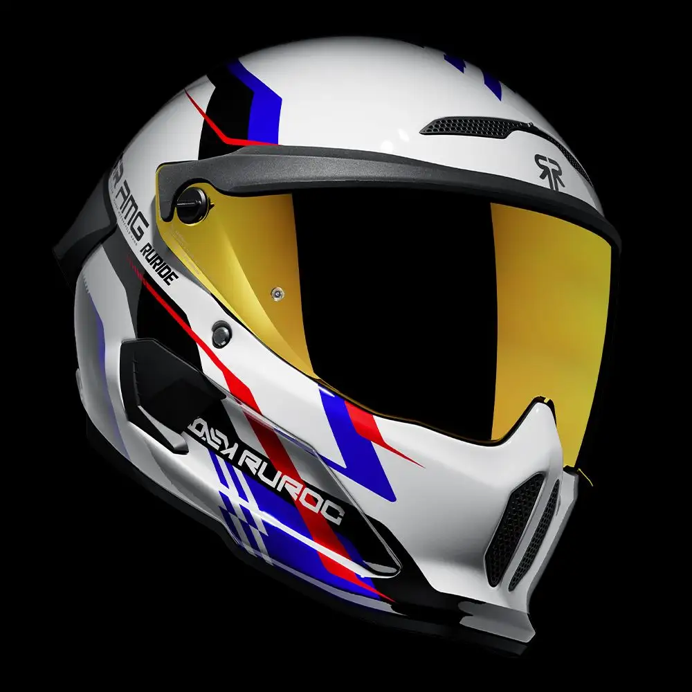 ペ人　ruroc ルロックヘルメットシールド AT4.0 TRACK Blitz | Full Face Bluetooth Motorcycle Helmets | Ruroc