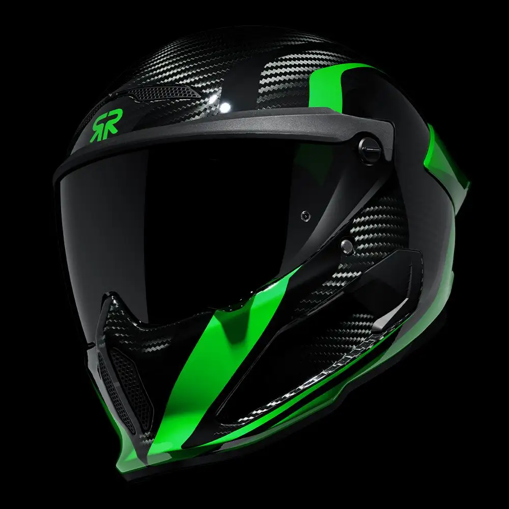 AT4.0 Track Verde helmet - front three-quarter left view