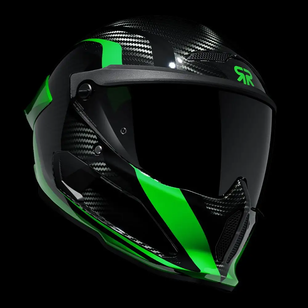 AT4.0 Track Verde with dark tinted visor
