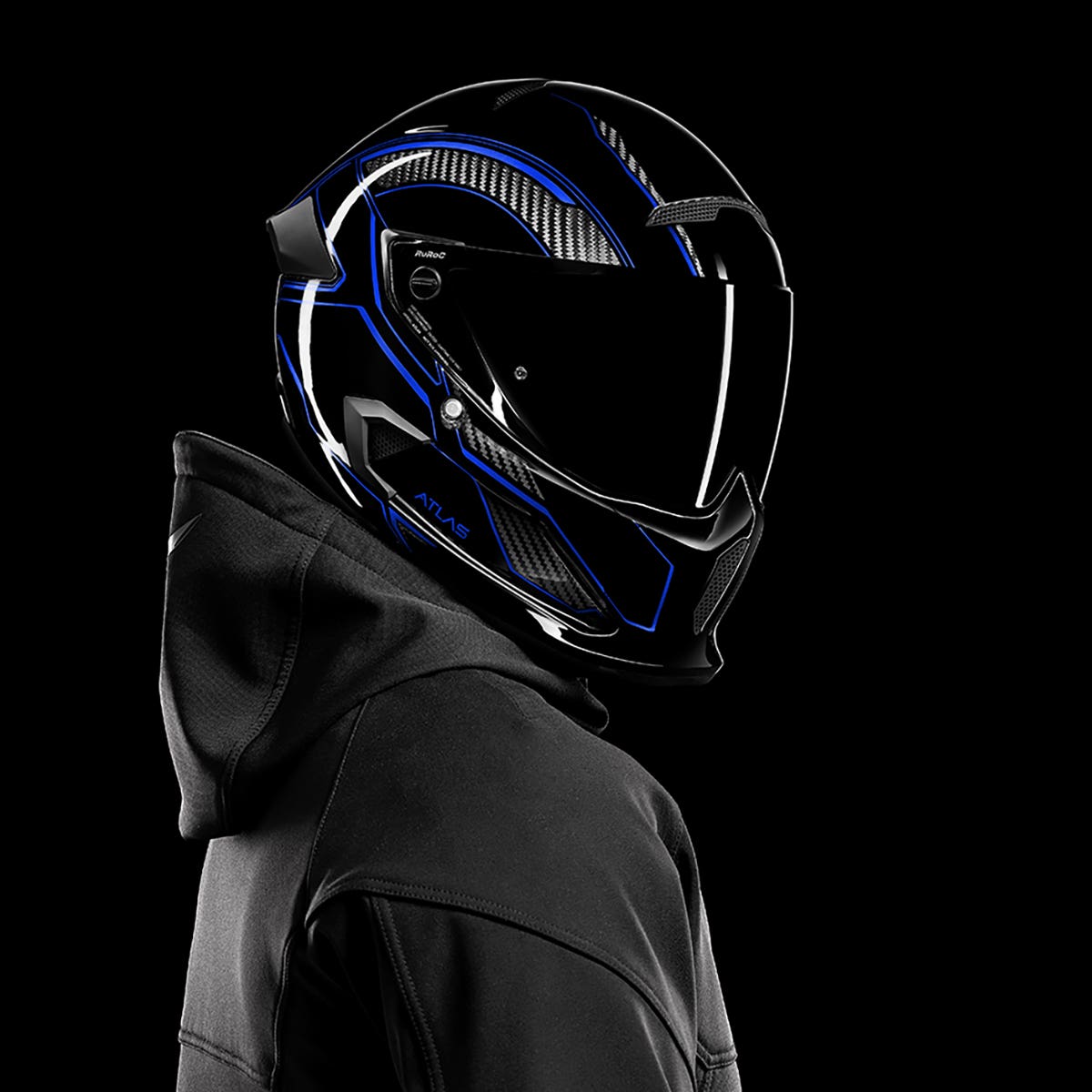 Ruroc | Atlas 3.0 Carbonized Ice | Full Face Motorcycle Helmet 