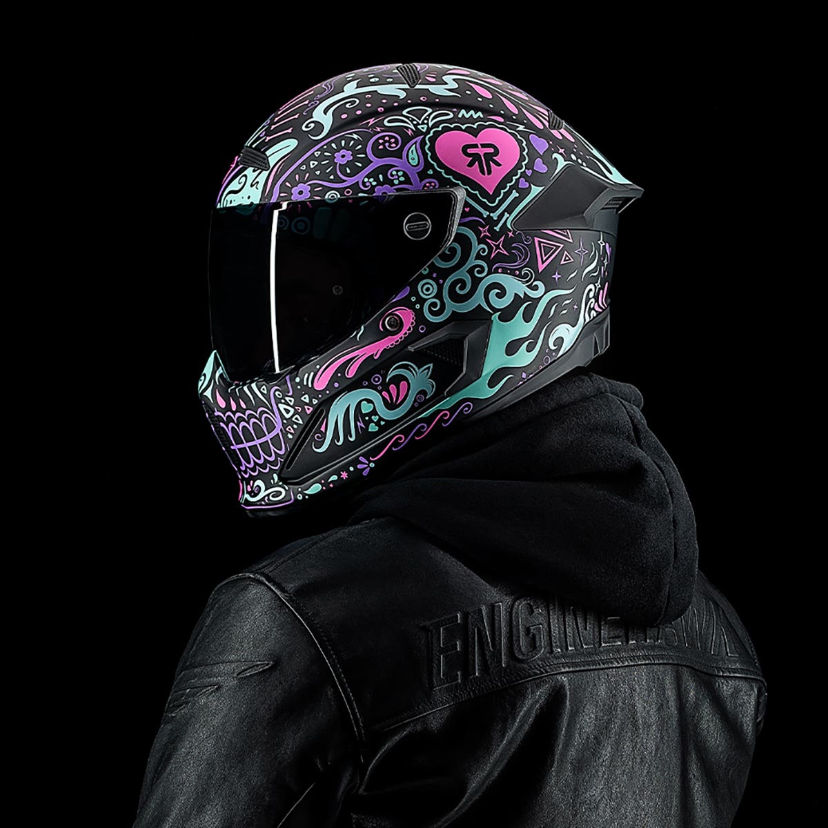 Ruroc | Atlas 3.0 La Calavera | Casco da moto integrale | Protezione  rielaborata