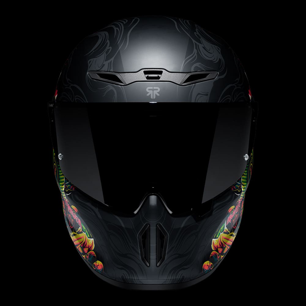 EOX Iron Maiden - Writing on the Wall | Full Face Bluetooth Motorcycle Helmets | Ruroc
