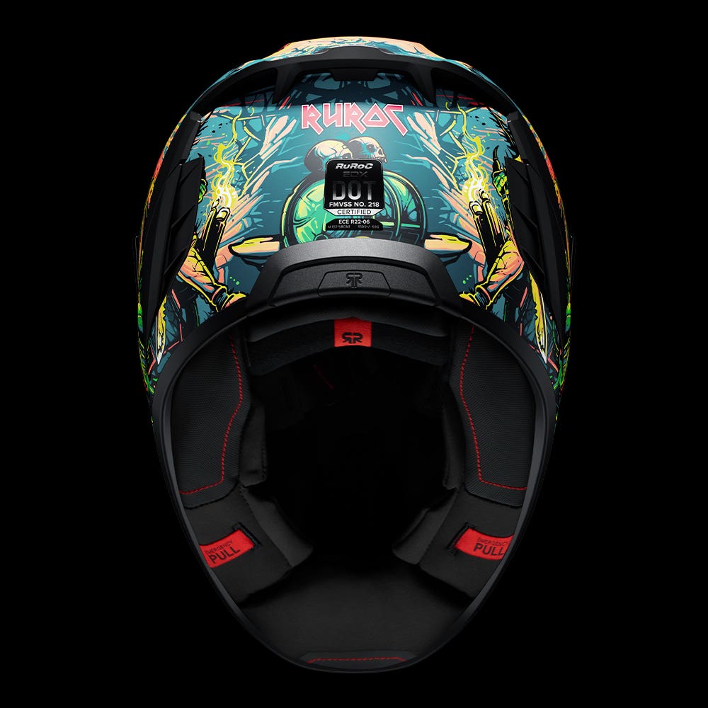 EOX Iron Maiden - Writing on the Wall | Full Face Bluetooth Motorcycle Helmets | Ruroc