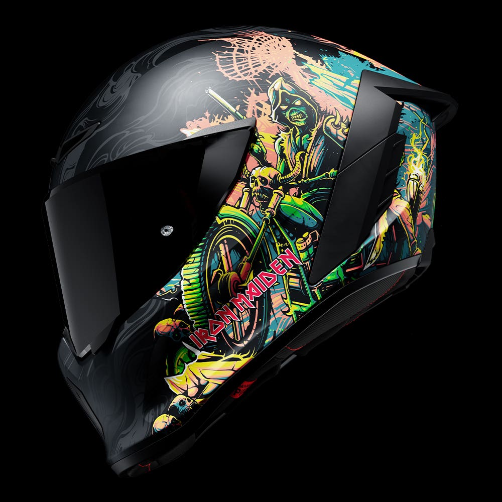 EOX Iron Maiden - Writing on the Wall | Full Face Bluetooth Motorcycle Helmets | Ruroc