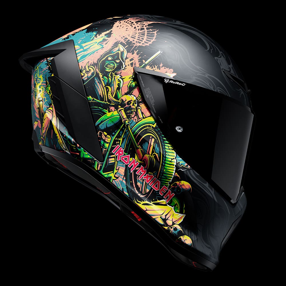 EOX Iron Maiden - Writing on the Wall | Full Face Bluetooth Motorcycle Helmets | Ruroc