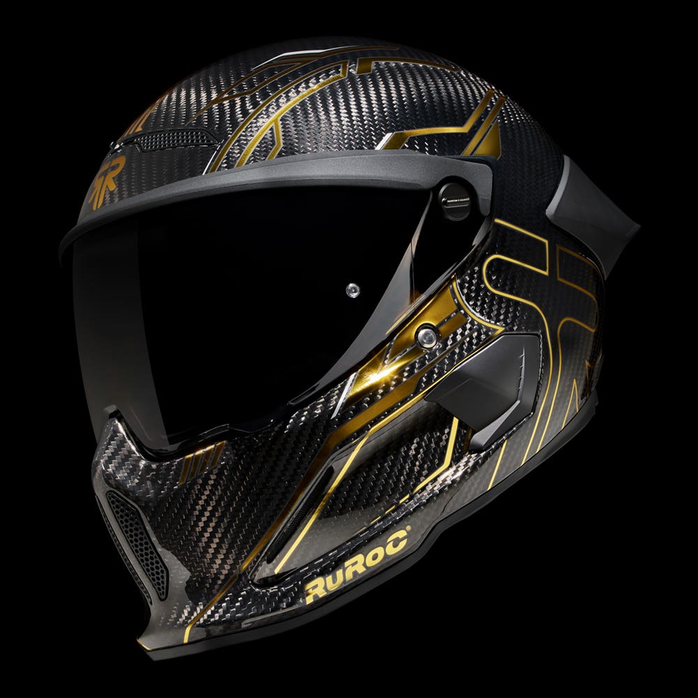 ATLAS 4.0 Track Titan Gold - Motorcycle Racing Helmet - Ruroc