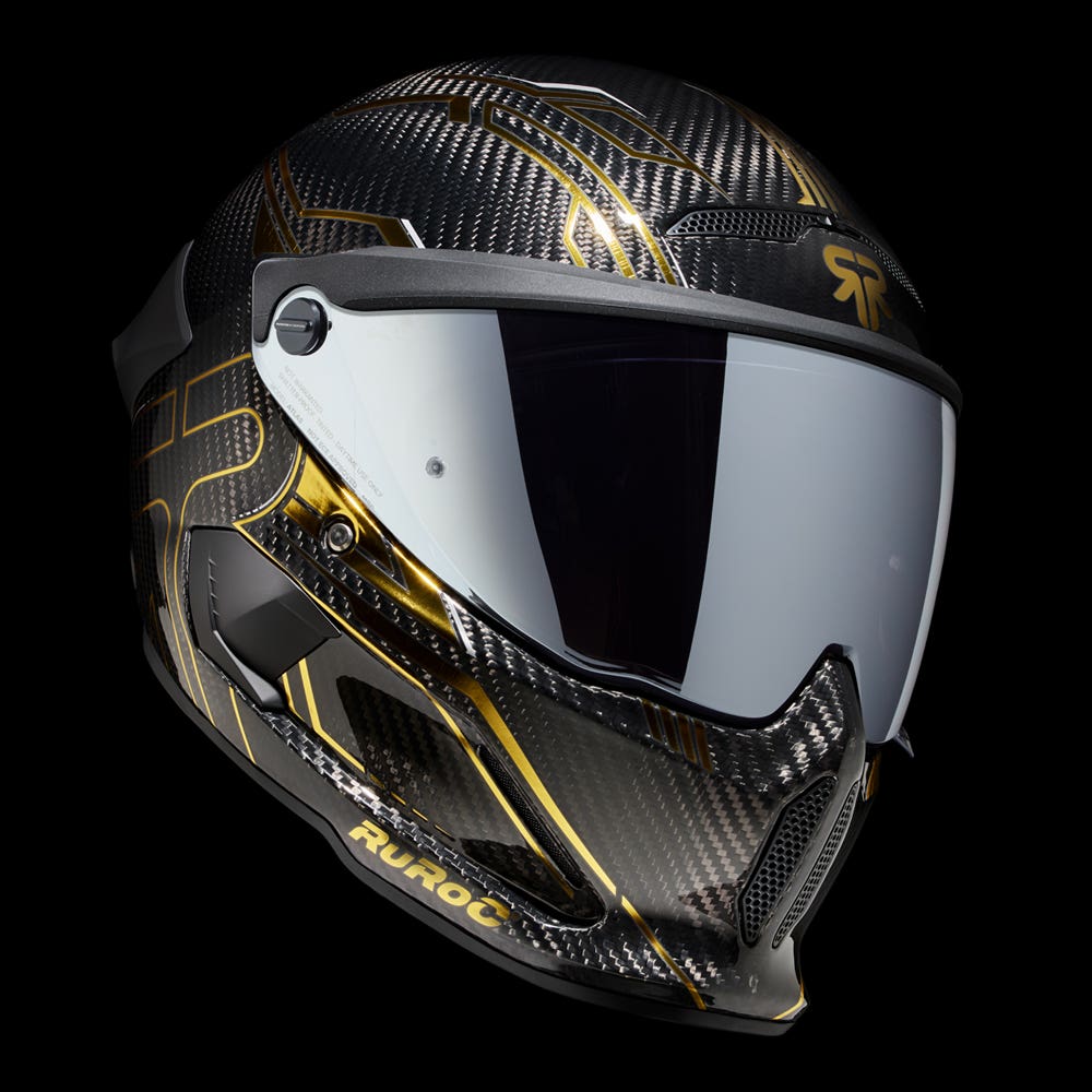 ATLAS 4.0 Track Titan Gold - Motorcycle Racing Helmet - Ruroc