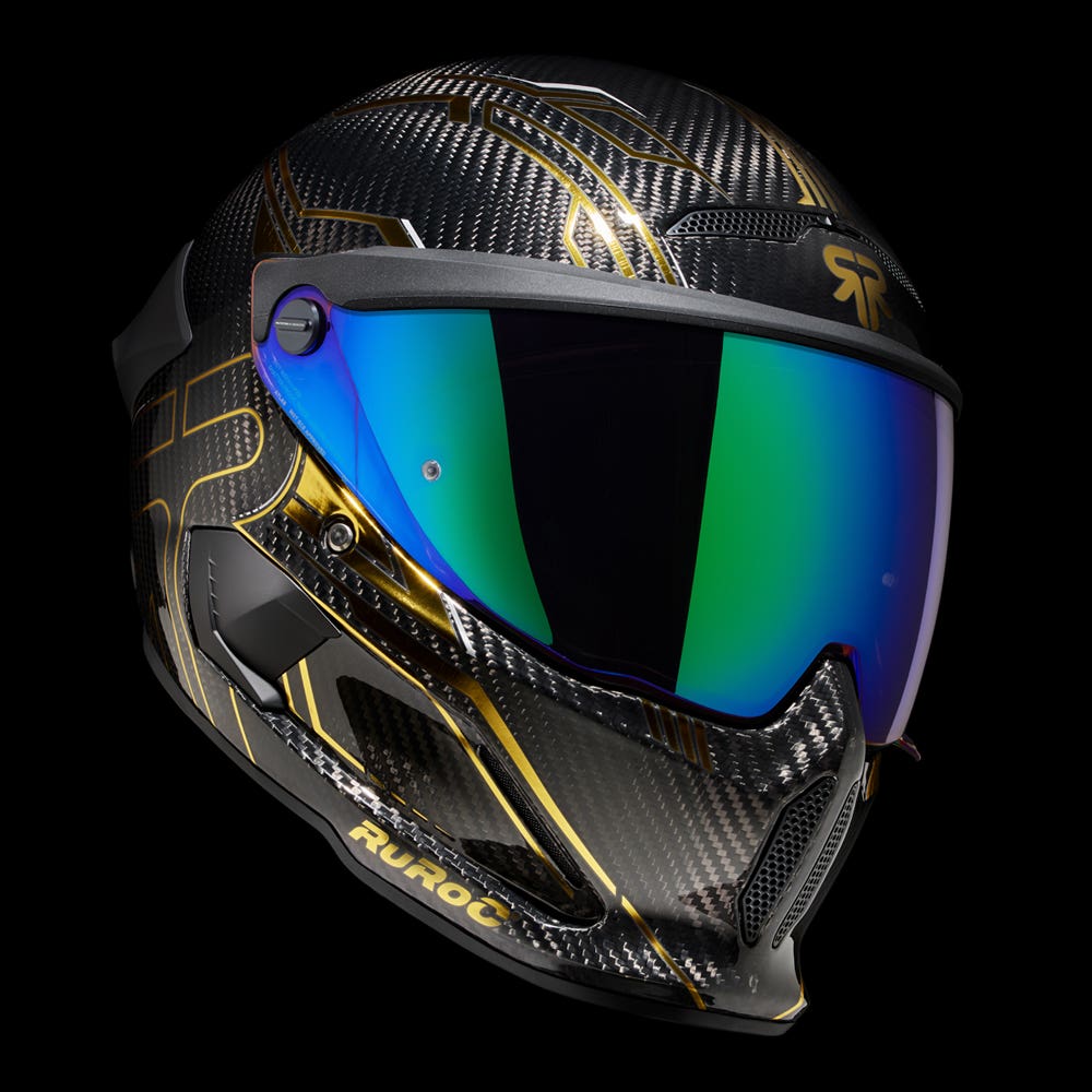 ATLAS 4.0 Track Titan Gold - Motorcycle Racing Helmet - Ruroc