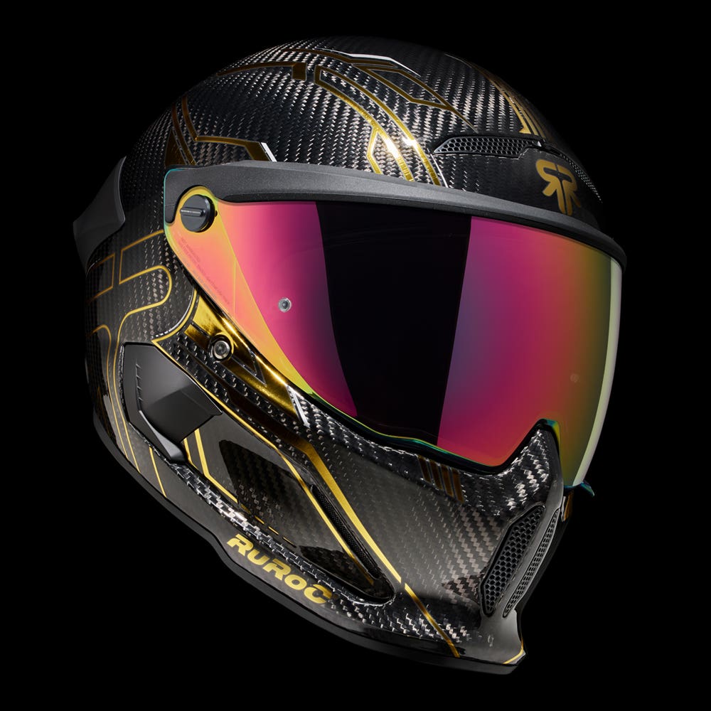 ATLAS 4.0 Track Titan Gold - Motorcycle Racing Helmet - Ruroc