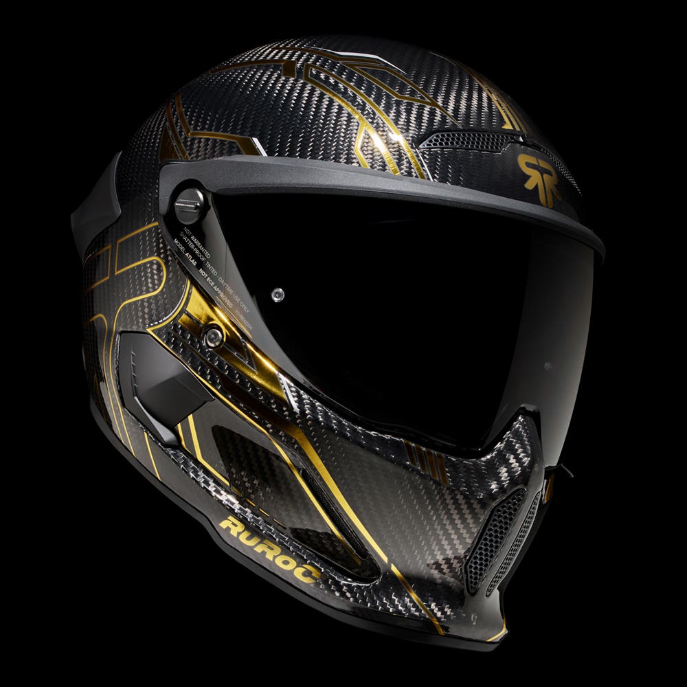 ATLAS 4.0 Track Titan Gold - Motorcycle Racing Helmet - Ruroc