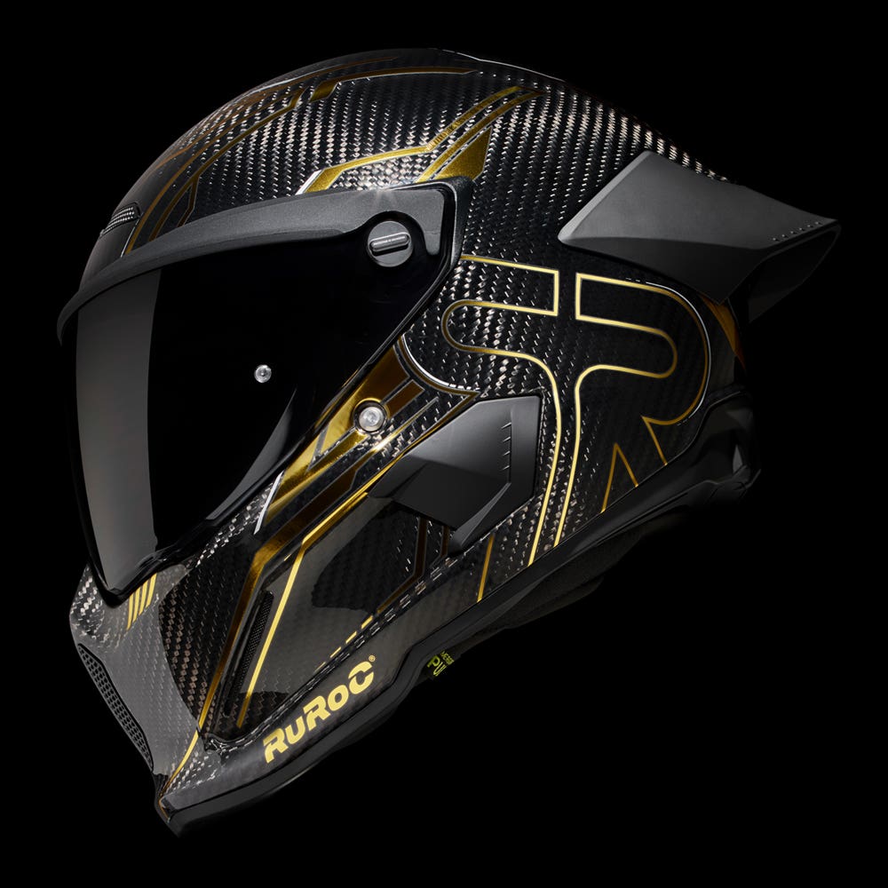 ATLAS 4.0 Track Titan Gold - Motorcycle Racing Helmet - Ruroc