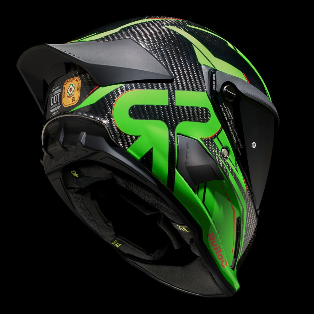 ATLAS 4.0 Track Viper Green - Motorcycle Racing Helmet - Ruroc