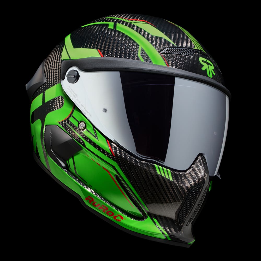 ATLAS 4.0 Track Viper Green - Motorcycle Racing Helmet - Ruroc