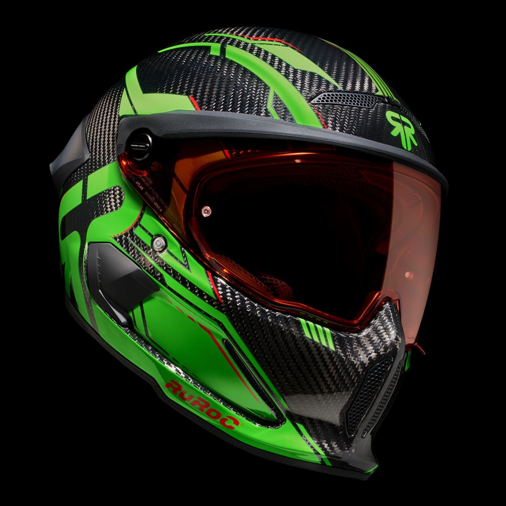 ATLAS 4.0 Track Viper Green - Motorcycle Racing Helmet - Ruroc