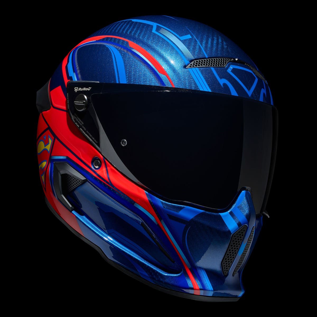 Ruroc | ATLAS 4.0 Superman | Full Face Bluetooth Motorcycle Helmet