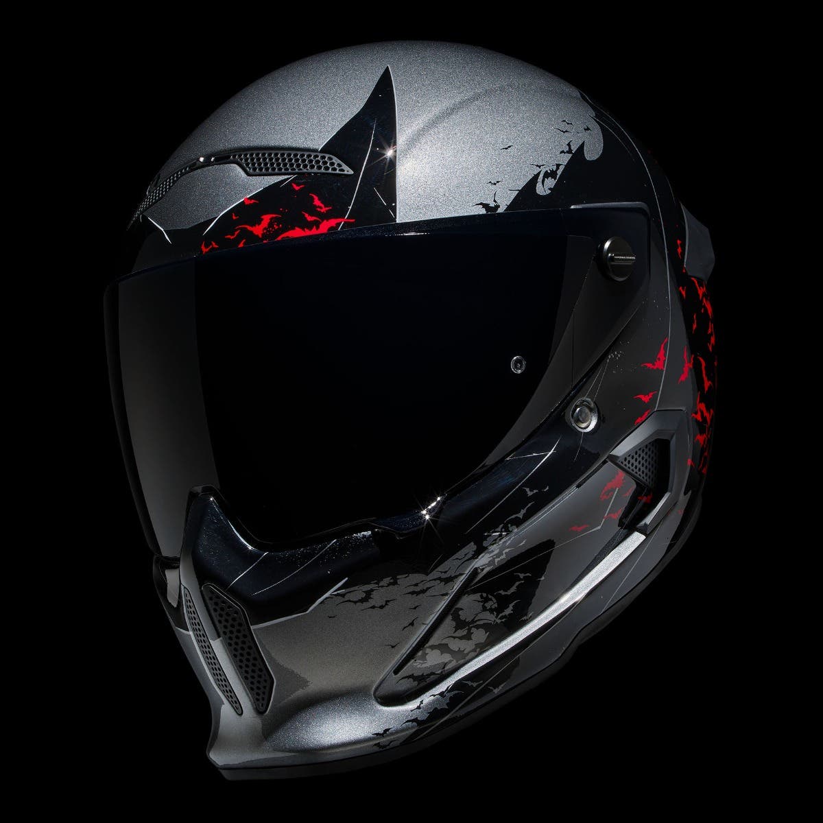 Ruroc | ATLAS 4.0 The Batman | Full Face Bluetooth Motorcycle