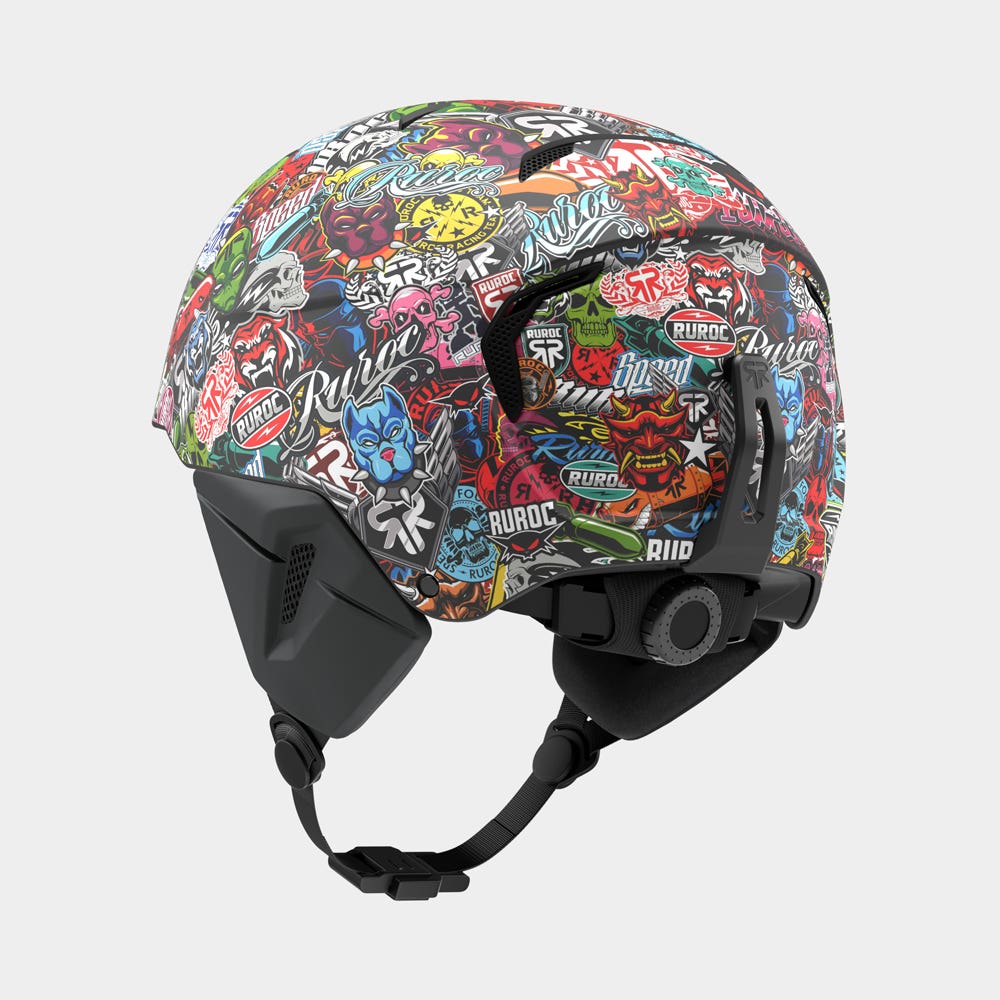 LITE Stickerbomb - Skiing & Snowboard Helmet - Ruroc