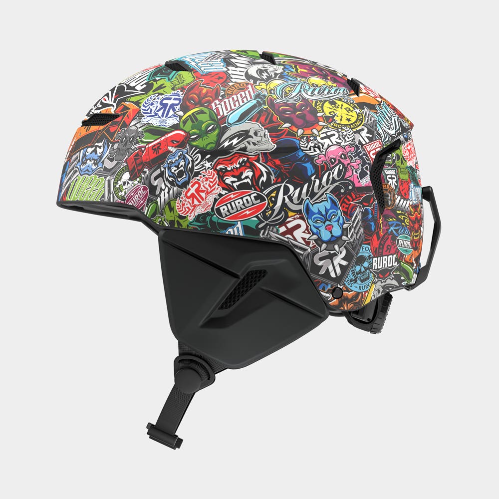 LITE Stickerbomb - Skiing & Snowboard Helmet - Ruroc