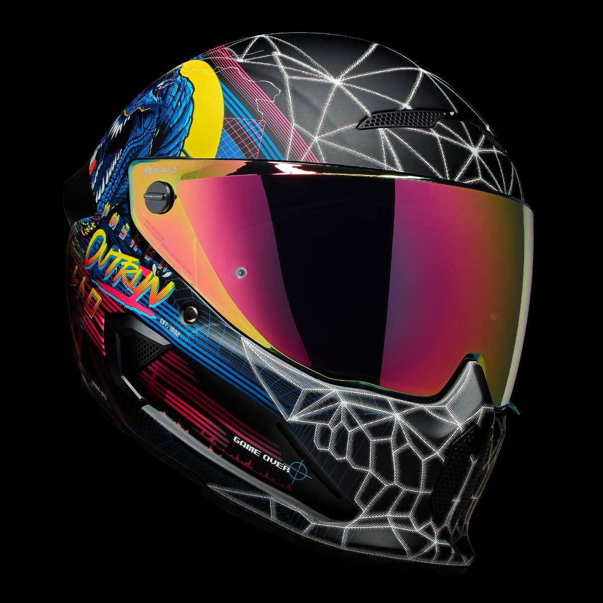 Ruroc Atlas 3.0 Visor Pink Iridescent Helmet Visor Full Face
