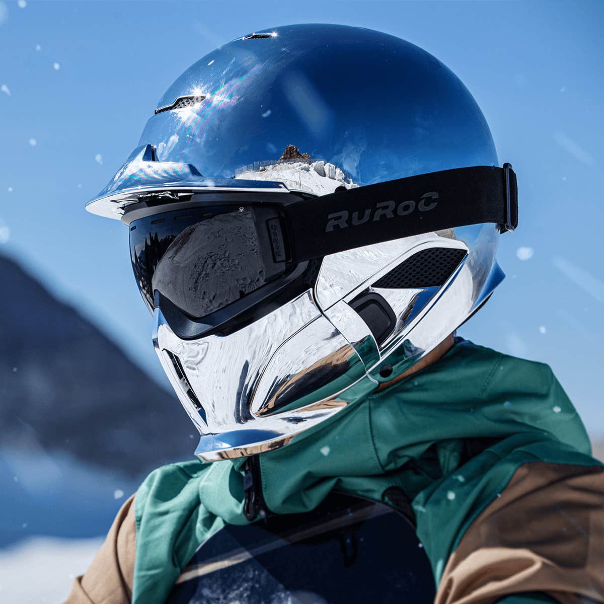 Ruroc | RG1-DX Chrome | Full Face Snow-Sports Ski Helmet