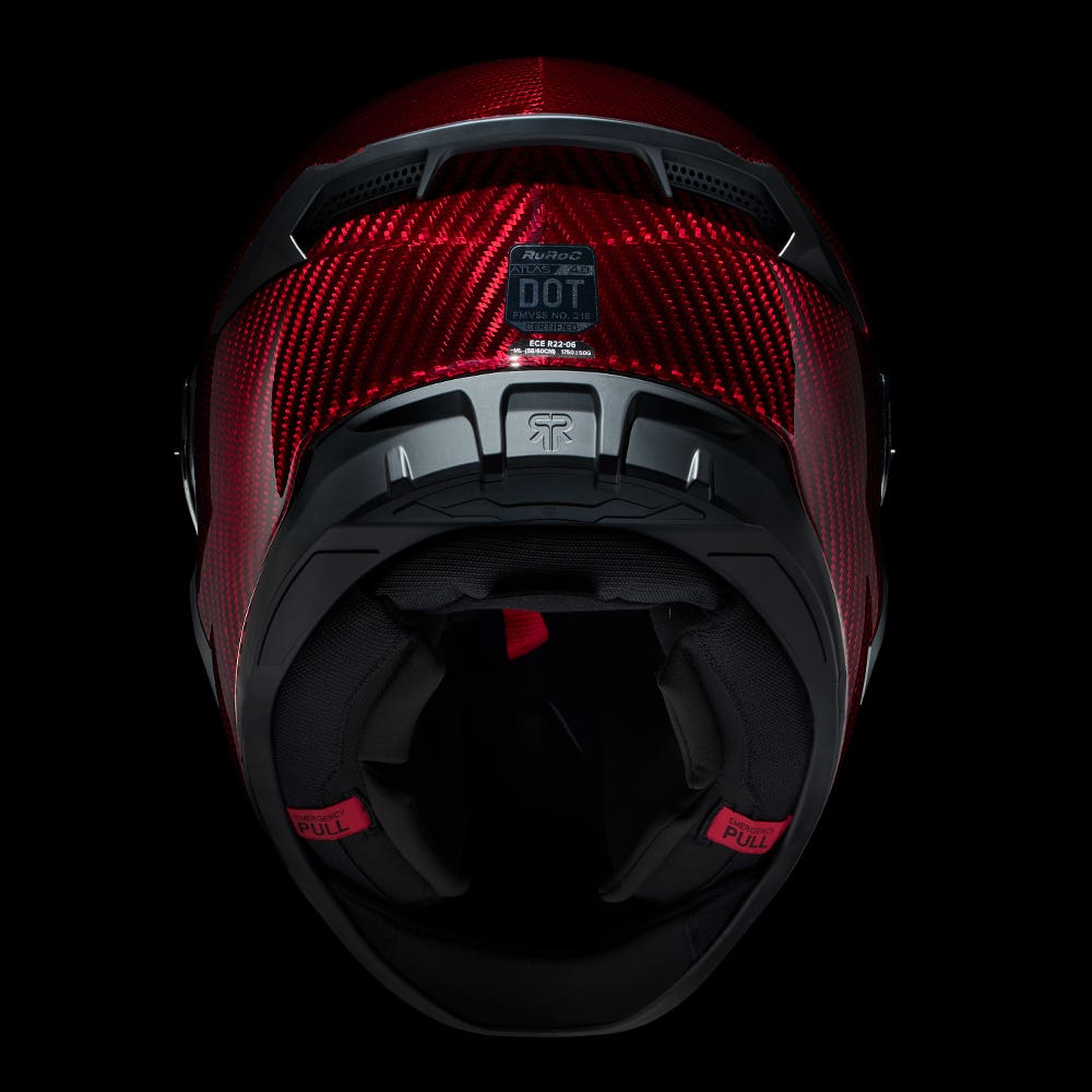 ATLAS 4.0 Ruby Carbon - Motorcycle Helmet - Ruroc