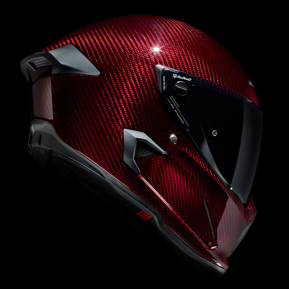 ATLAS 4.0 Ruby Carbon - Motorcycle Helmet - Ruroc