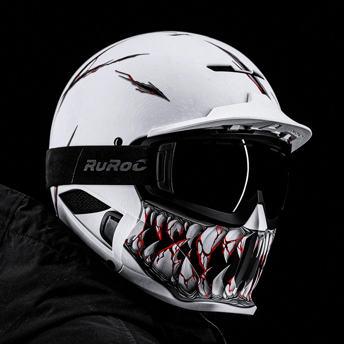 Ruroc Rg1 Dx Frostbite Full Face Snow Sports Ski Helmet