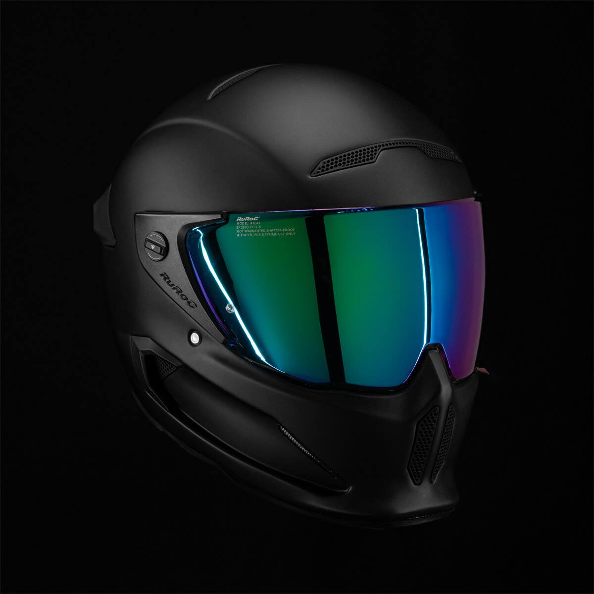 Green tinted visor top