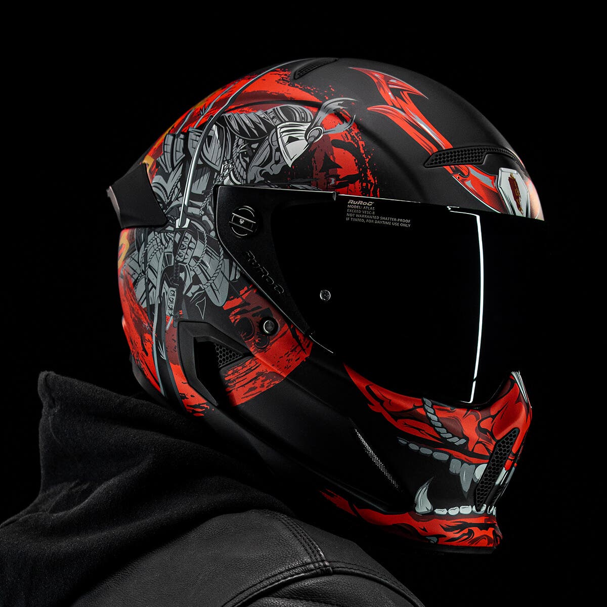 Ruroc | Atlas 2.0 Shogun | Full Face Carbon Fiber Motorcycle Helmet
