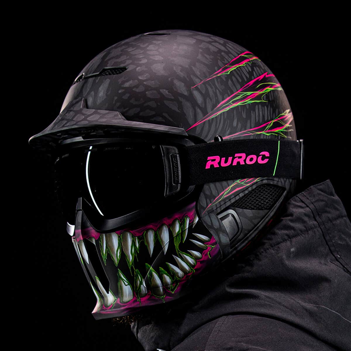 damnificados Guia champú Ruroc | RG1-DX Toxin Asian Fit | Casco de esquí y snowboard