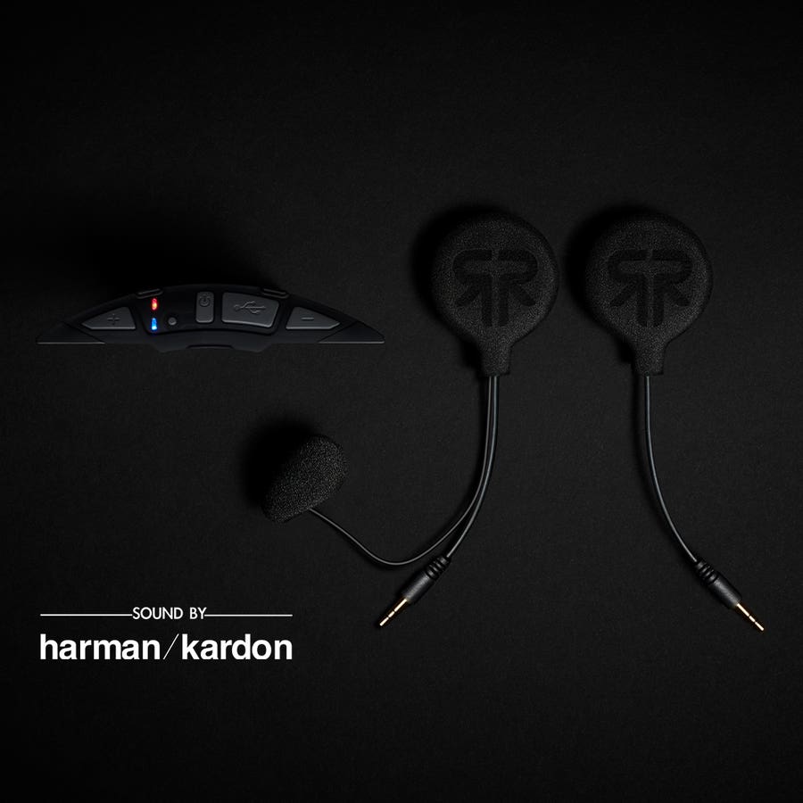 Panorama Vooraf Zonder Ruroc | ATLAS 3.0 / 4.0 Bluetooth Audio Shockwave, Sound by Harman Kardon