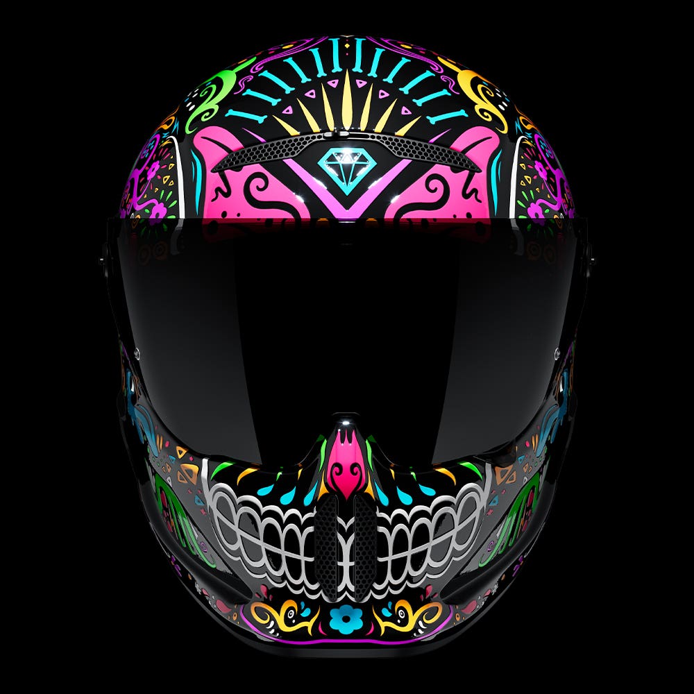 AT4.0 STREET La Catrina | Full Face Bluetooth Motorcycle Helmet | Ruroc
