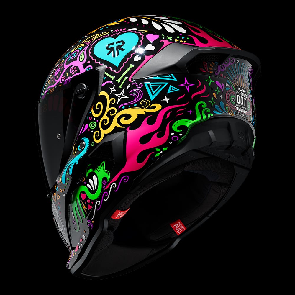AT4.0 STREET La Catrina | Full Face Bluetooth Motorcycle Helmet | Ruroc