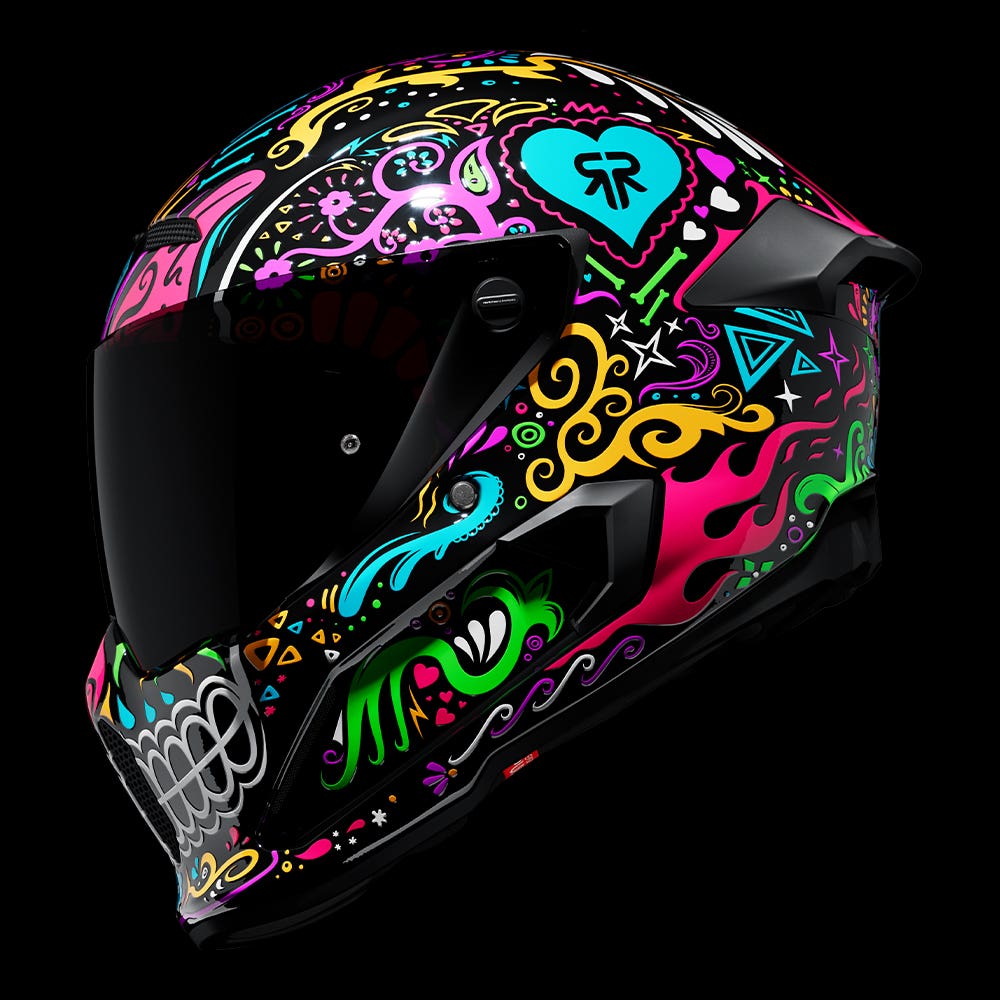 AT4.0 STREET La Catrina | Full Face Bluetooth Motorcycle Helmet | Ruroc