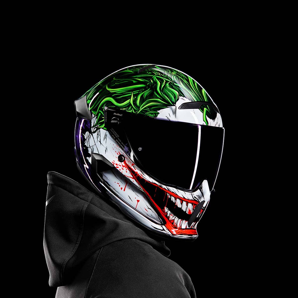 Den sandsynlige kvarter asiatisk Ruroc | Atlas 3.0 The Joker | Full Face Motorcycle Helmet | Protection  Re-Engineered