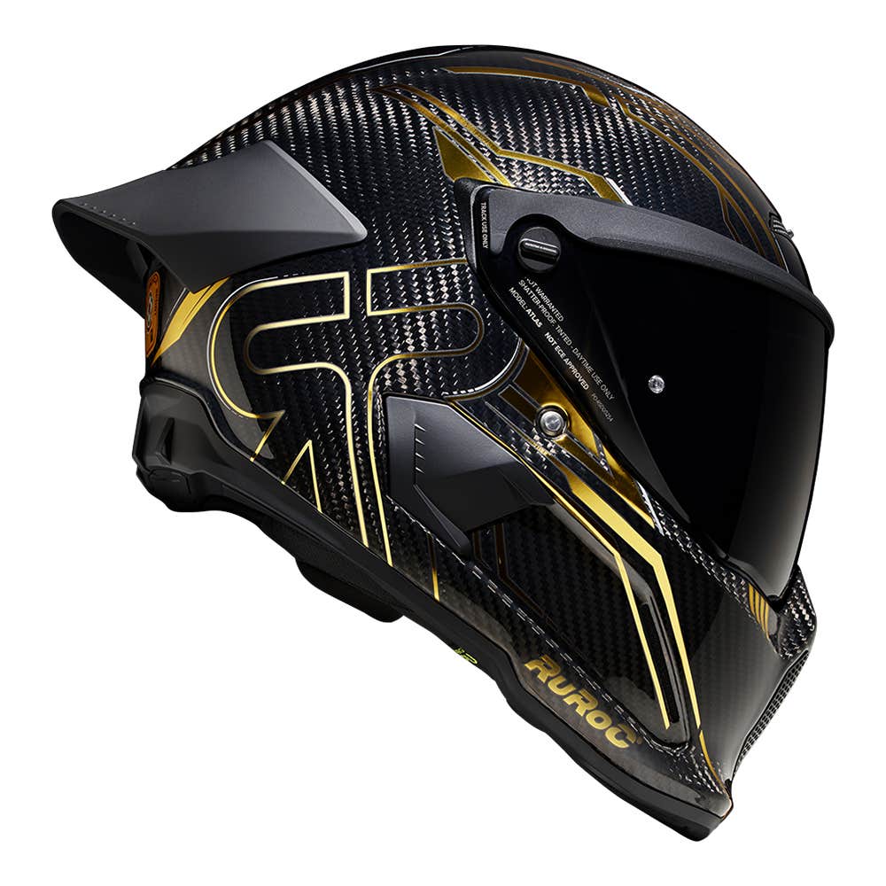 ATLAS 4.0 Track Titan Gold - Motorcycle Racing Helmet - Ruroc