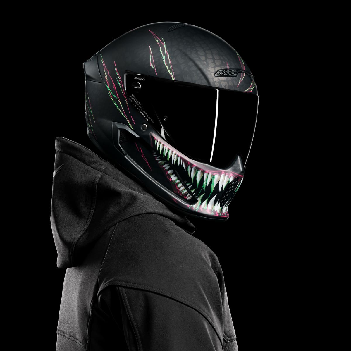 Ruroc | Atlas 3.0 Toxin| Full Face Motorcycle Helmet | Protection 