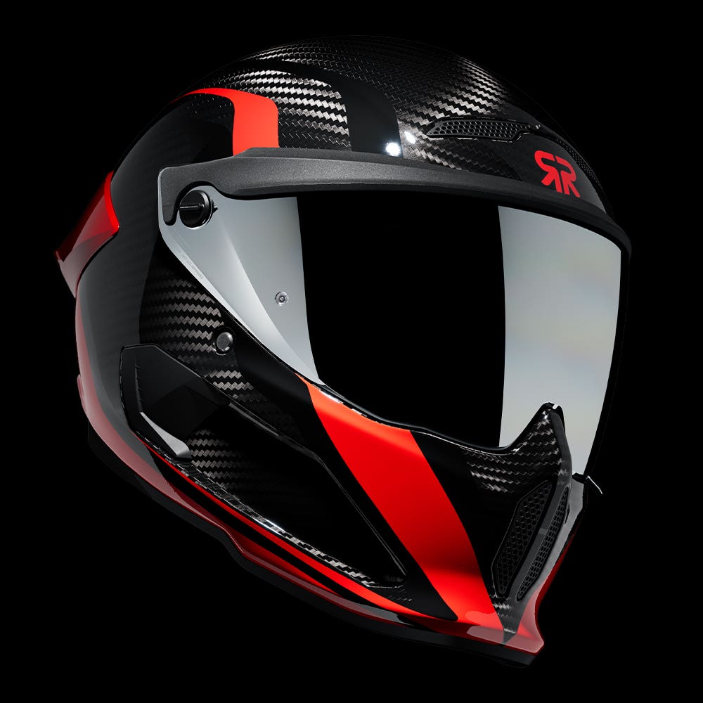 ATLAS 4.0 Track Rosso | Full Face Bluetooth Motorcycle Helmet | Ruroc