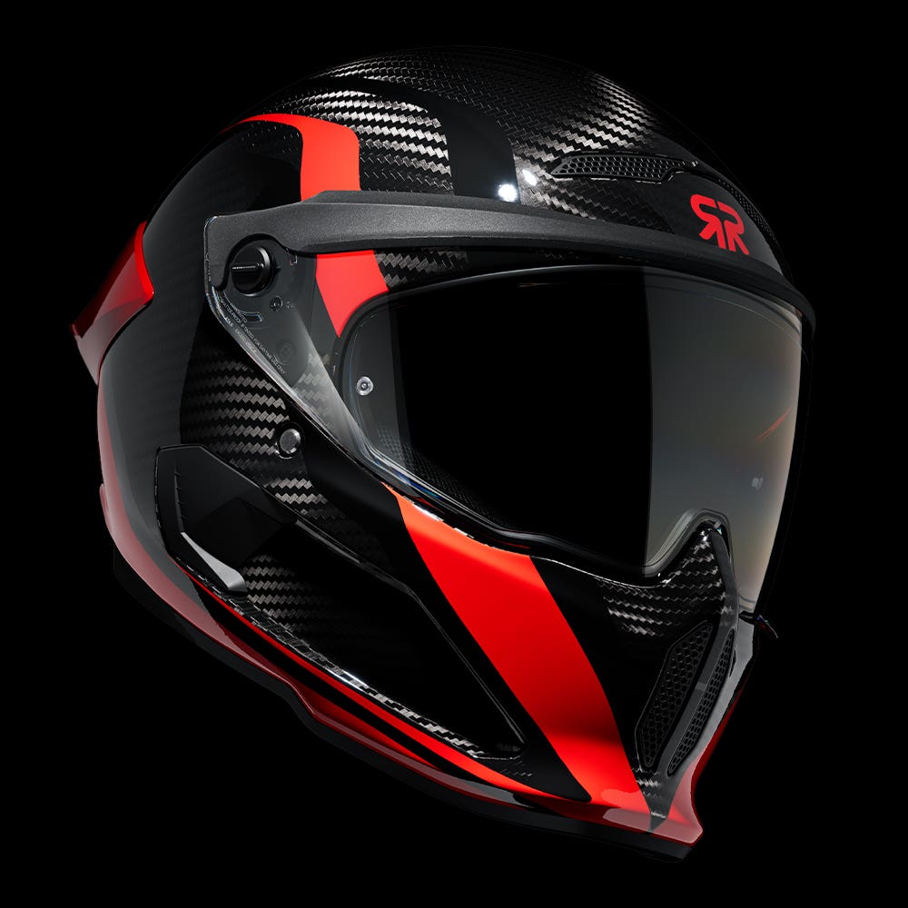 ATLAS 4.0 Track Rosso | Full Face Bluetooth Motorcycle Helmet | Ruroc