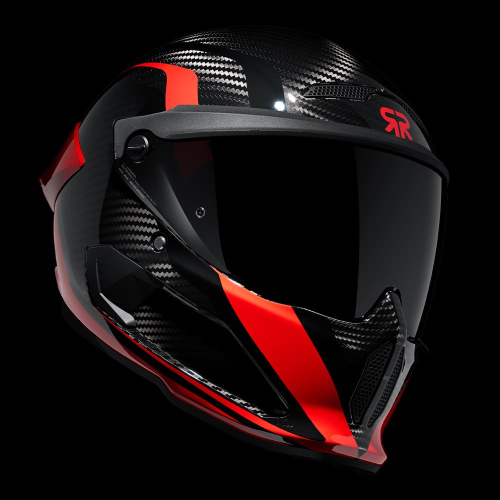 ATLAS 4.0 Track Rosso | Full Face Bluetooth Motorcycle Helmet | Ruroc