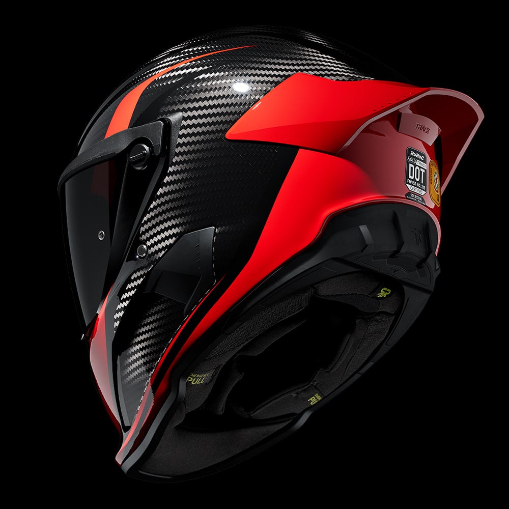 ATLAS 4.0 Track Rosso | Full Face Bluetooth Motorcycle Helmet | Ruroc